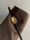 Antique Oval Mini Bathtub Golden Women's Quartz Wristwatch With Stainless Steel Buckle And Metal Case In Medieval Style