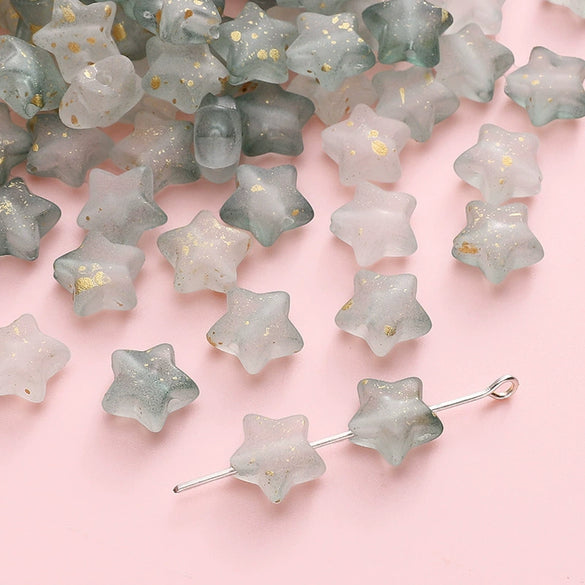 Antique Style Acrylic Fivepointed Star Handmade Loose Beads For Bracelet And Necklace