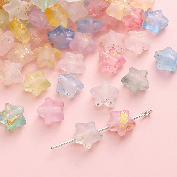 Antique Style Acrylic Fivepointed Star Handmade Loose Beads For Bracelet And Necklace