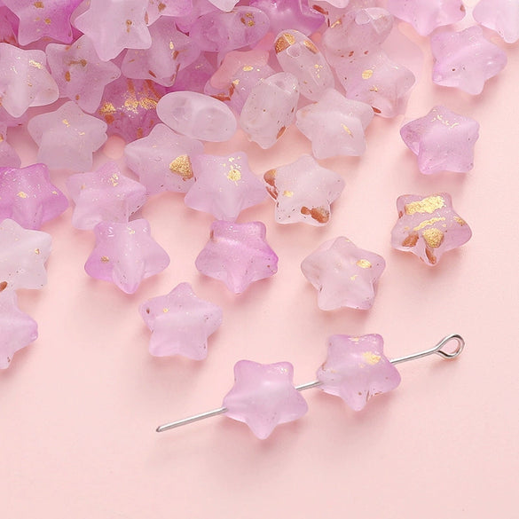 Antique Style Acrylic Fivepointed Star Handmade Loose Beads For Bracelet And Necklace
