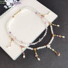 Antique Style Alloy Pearl Tassel Hair Wreath Necklace Inspired Simple Versatile Fairy Hair Accessory