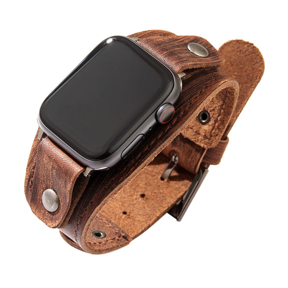 Apple Watch Strap Genuine Leather Retro Business Style Wristband