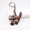 Arched Cat Lanyard Backpack Pendant In Artificial Leather With Little Bear Pig Small Animal Patterns Electroplated For Small Animal Accessories