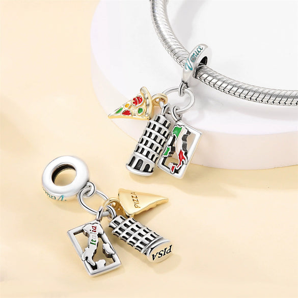 Architectural Series Jewelry Copper Silverplated With Dripping Oil Treatment