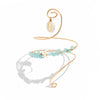 Arm Ring And Arm Bracelet Metal Electroplating Asymmetrical Gravel Spiral Shell Pendant For Women