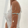Arm Ring And Arm Bracelet Metal Electroplating Asymmetrical Gravel Spiral Shell Pendant For Women