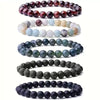 Aromatherapy Bracelet Set Volcanic Stone Agate Geometric Handmade Unisex