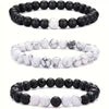 Aromatherapy Bracelet Set Volcanic Stone Agate Geometric Handmade Unisex
