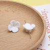 Artificial Ceramic Flower Perforated Beaded Handmade Earrings Hairpin Phone Case Accessories