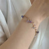 Artificial Crystal Flower Necklace For Women Acrylic Pendant Metal Chain