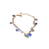 Artificial Crystal Flower Necklace For Women Acrylic Pendant Metal Chain