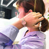 Artistic Alloy Metal Chain Watch For Female Middle School Students Round Dial Retro Style