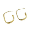 Artistic Retro Geometric Stainless Steel Square Twisted Electroplated Earrings
