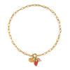 Artistic Retro Simple Women's Fruit Strawberry Conch Stainless Steel Necklace With Electroplating