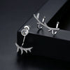 Asymmetric Copper Antler Earrings With Zircon Accents Animal Zodiac Inspired Fashion Jewelry For Women Wholesale