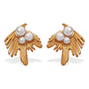 Asymmetrical Feather Women's Earrings 316L Stainless Steel 18K Goldplated