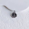 Asymmetrical Metal Style Square Button Alloy Brooch Necklace With Diamond Flower Electroplating