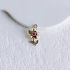Asymmetrical Metal Style Square Button Alloy Brooch Necklace With Diamond Flower Electroplating