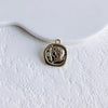 Asymmetrical Metal Style Square Button Alloy Brooch Necklace With Diamond Flower Electroplating