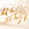 Asymmetrical Shape Titanium Steel Electroplated Women's Earrings