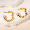 Asymmetrical Shape Titanium Steel Electroplated Women's Earrings