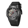 Automatic Mechanical Men's Watch With Silicone Strap Alloy Case Sapphire Crystal Glass Mirror Round Dial