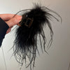 Autumn And Winter Super Fairy Ostrich Feather Hair Clip Handmade Niche Design High Grade Sense Grab Clip For Women