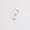 Baby Feet Pendant Stainless Steel Mirror Polished Jewelry Accessories With Rhinestone