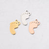 Baby Feet Pendant Stainless Steel Mirror Polished Jewelry Accessories With Rhinestone