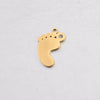 Baby Feet Pendant Stainless Steel Mirror Polished Jewelry Accessories With Rhinestone
