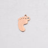 Baby Feet Pendant Stainless Steel Mirror Polished Jewelry Accessories With Rhinestone