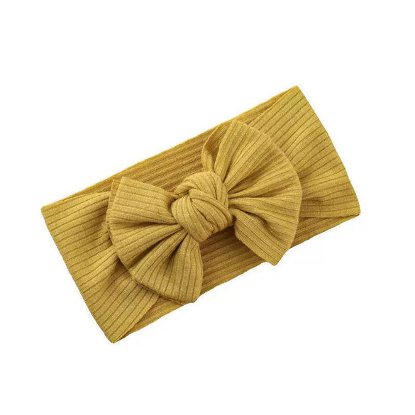 Baby Girls Hairbands Cloth Knitted Handmade Pit Strip Bow Style