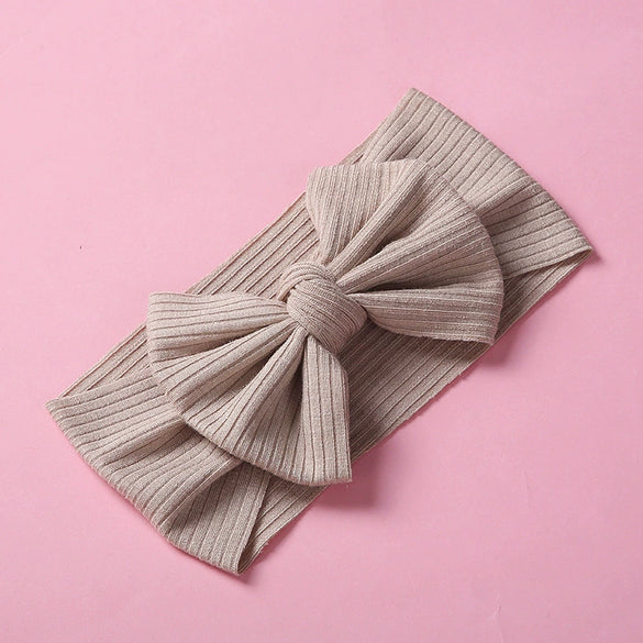 Baby Girls Hairbands Cloth Knitted Handmade Pit Strip Bow Style