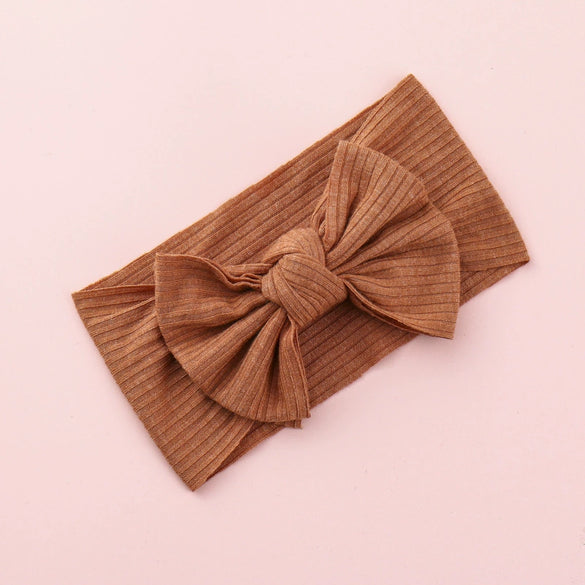 Baby Girls Hairbands Cloth Knitted Handmade Pit Strip Bow Style