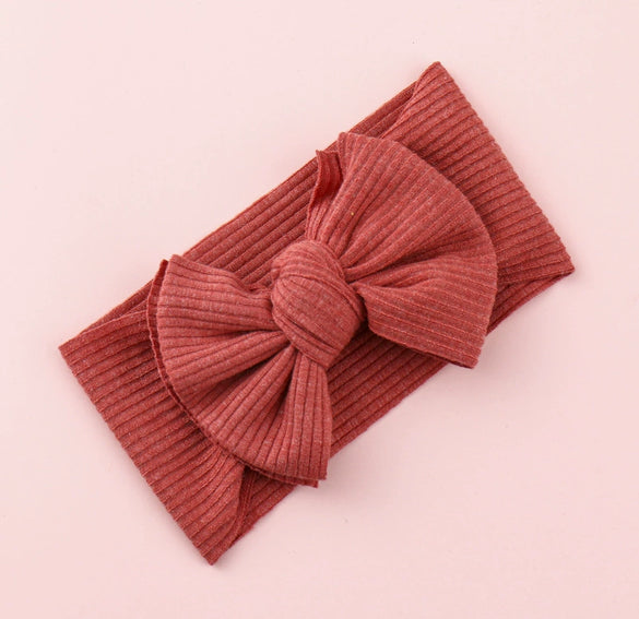 Baby Girls Hairbands Cloth Knitted Handmade Pit Strip Bow Style