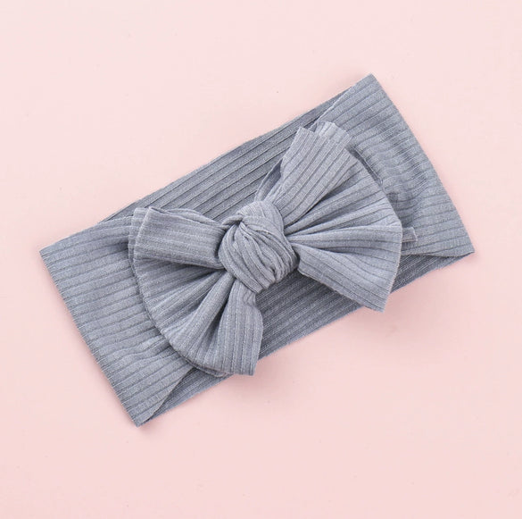 Baby Girls Hairbands Cloth Knitted Handmade Pit Strip Bow Style