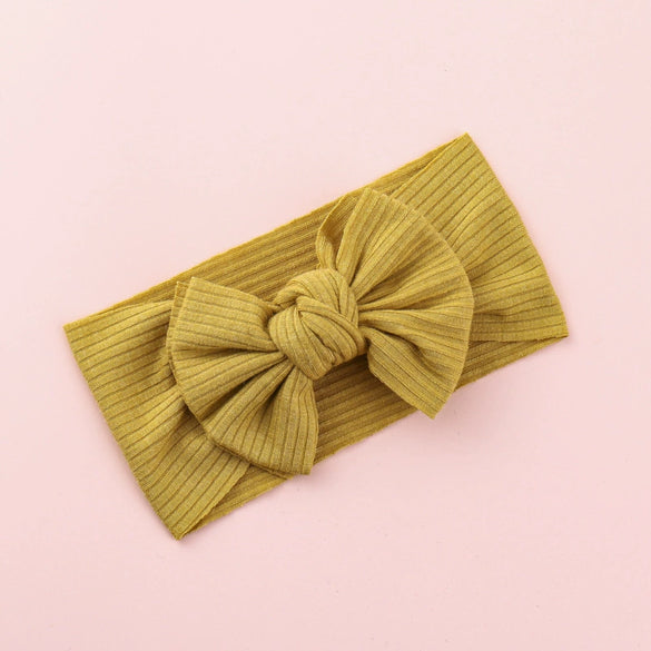 Baby Girls Hairbands Cloth Knitted Handmade Pit Strip Bow Style
