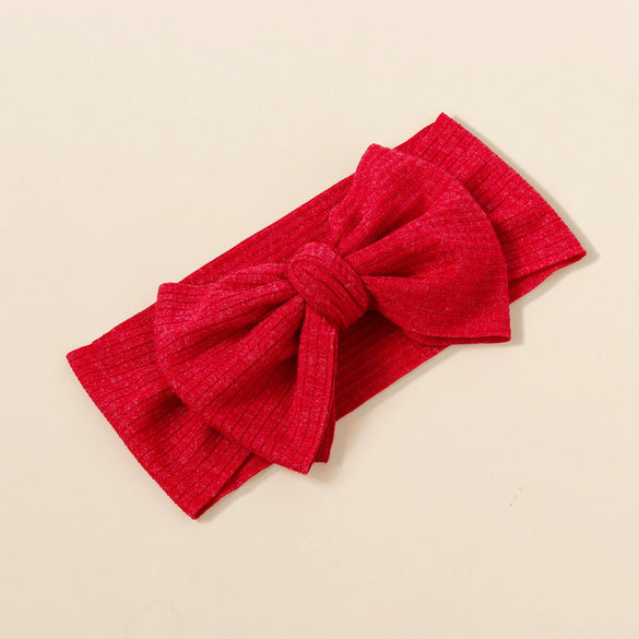 Baby Girls Hairbands Cloth Knitted Handmade Pit Strip Bow Style
