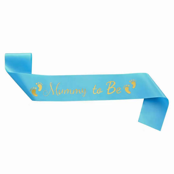 Baby Shower Expectant Mother Polyester Ribbon Etiquette Belt With Hot Stamping