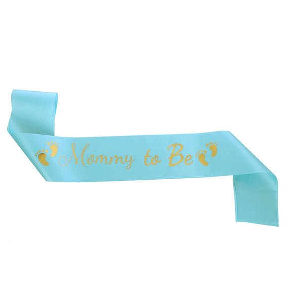 Baby Shower Expectant Mother Polyester Ribbon Etiquette Belt With Hot Stamping