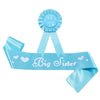Baby Shower Girl Satin Ribbon Big Sister Badge Corsage Set Simple Style