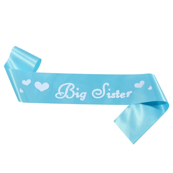 Baby Shower Girl Satin Ribbon Big Sister Badge Corsage Set Simple Style