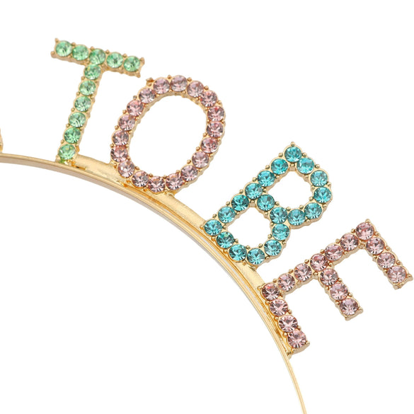 Baby Welcome School Hair Band Ribbon Electroplated Badge Suit Cute Style Unisex With Letters Numbers Text