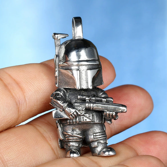 Backpack Astronaut Pendant Necklace Stainless Steel Geometric Casting For Men And Women