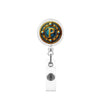 Badge Holder Reel Abs Glue Modern Art 26Letter Printed Easypull Buckle Retractable Rotating