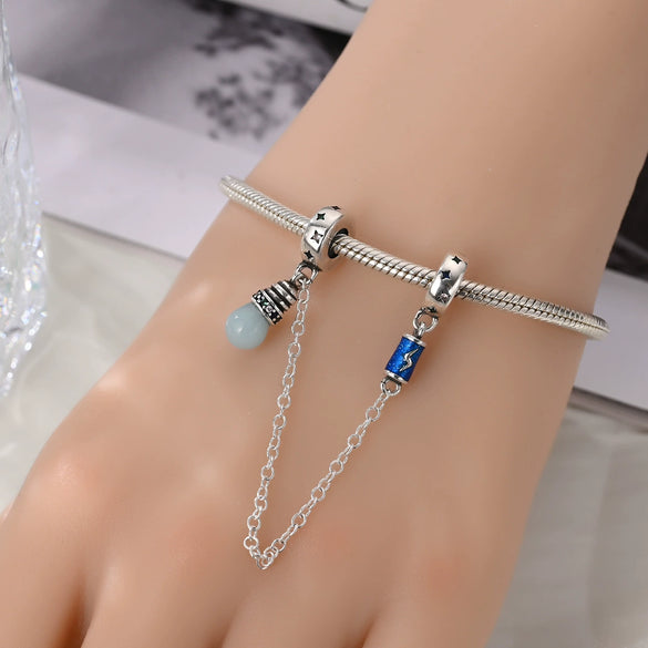 Bag Accessories Bracelet Copper Silver Plated Beaded Charm Baroque Retro Dripping Oil Women