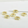 Bag Bead Ring Diy Hand Made Beaded Material Accessories Retro Hollow Rounded Square Copper Bead With 14K Plating