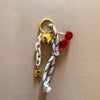 Bag Hanger Alloy Rope Chain Series With Heart Water Drop Bell Patterns Electroplated Retro Elegant Stylish