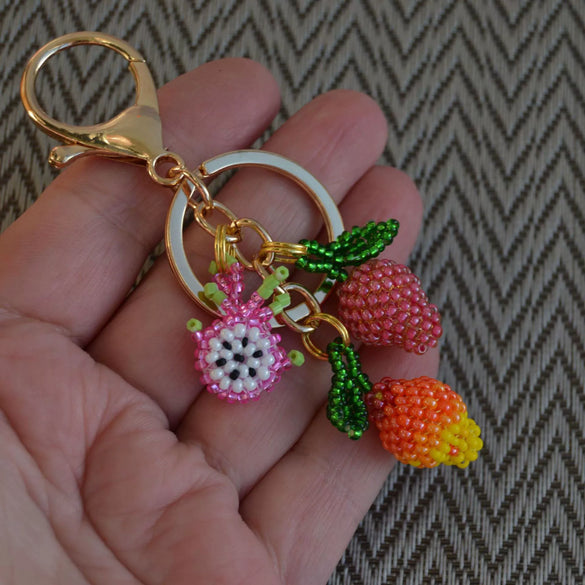 Bag Pendant Alloy Geometric Chili Pepper Electroplated Luggage Charms Retro Elegant Simple Atmospheric Fruit And Vegetable Versatile