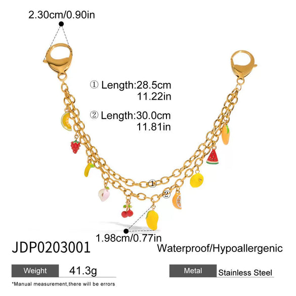 Bag Pendant Jewelry Stainless Steel Fruit Design Semimanual